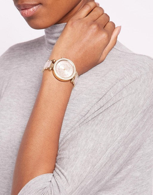  Shop Authentic Michael Kors Parker Gold Dial Two Tone Steel Strap Watch for Women - MK6326 - Luxxuri