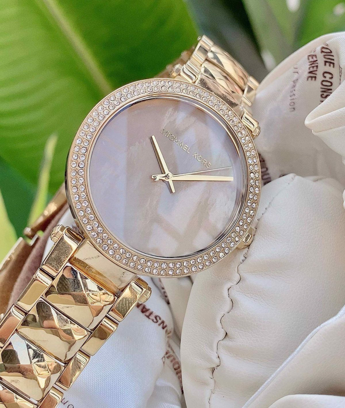  Shop Authentic Michael Kors Parker Gold Mother of Pearl Dial Gold Steel Strap Watch for Women - MK6425 - Luxxuri
