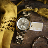  Shop Authentic Michael Kors Briar Analog Gold Dial Gold Steel Strap Watch For Women - MK6464 - Luxxuri