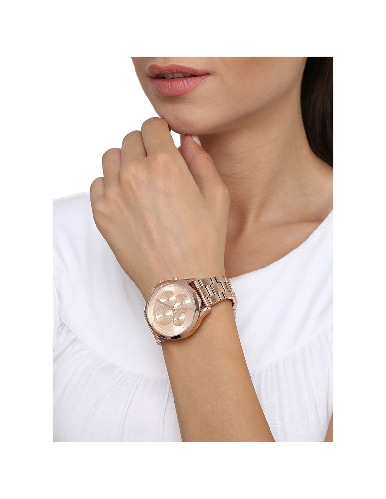  Shop Authentic Michael Kors Briar Quartz Rose Gold Dial Rose Gold Steel Strap Watch For Women - MK6465 - Luxxuri