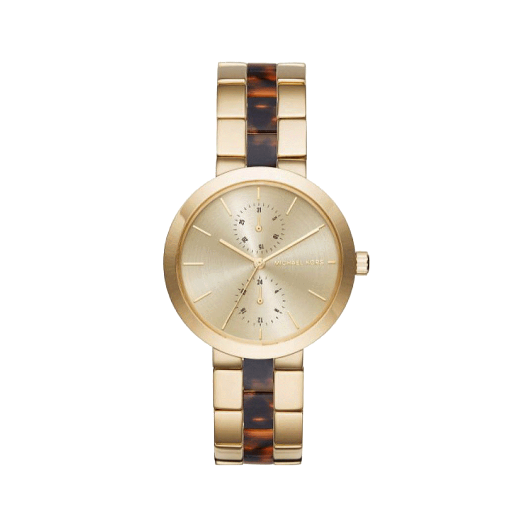  Shop Authentic Michael Kors Garner Multifunction Gold Dial Two Tone Steel Strap Watch For Women - MK6471 - Luxxuri