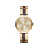  Shop Authentic Michael Kors Garner Multifunction Gold Dial Two Tone Steel Strap Watch For Women - MK6471 - Luxxuri
