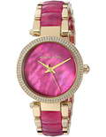  Shop Authentic Michael Kors Parker Pink Mother of Pearl Dial Two Tone Steel Strap Watch for Women - MK6490 - Luxxuri