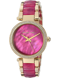  Shop Authentic Michael Kors Parker Pink Mother of Pearl Dial Two Tone Steel Strap Watch for Women - MK6490 - Luxxuri