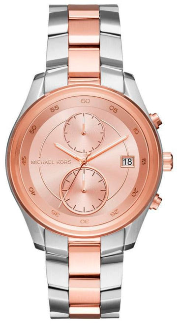  Shop Authentic Michael Kors Blair Quartz Analog Rose Gold Dial Two Tone Steel Strap Watch For Women - MK6498 - Luxxuri