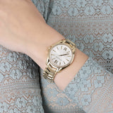  Shop Authentic Michael Kors Whitney Three-Hand White Dial Gold Steel Strap Watch For Women - MK6693 - Luxxuri