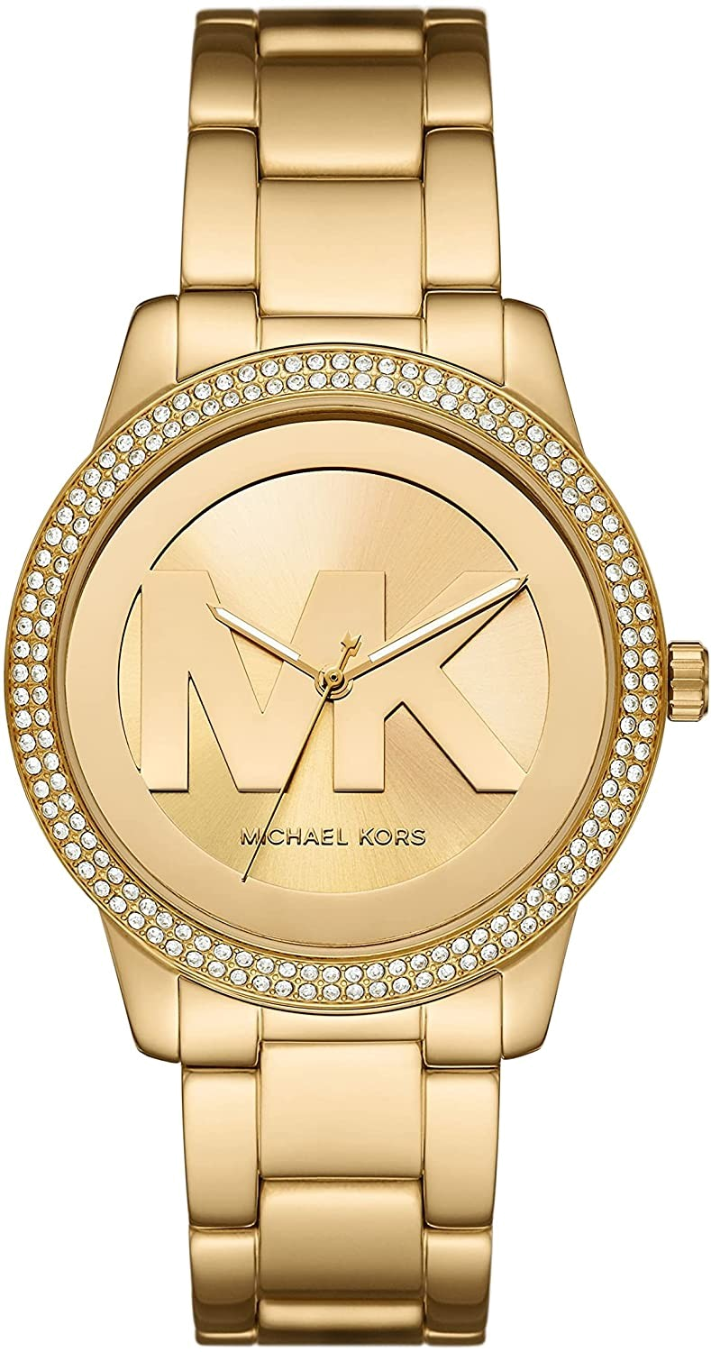  Shop Authentic Michael Kors Tibby Three Hand Gold Dial Gold Steel Strap Watch For Women - MK6879 - Luxxuri
