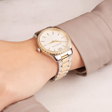  Shop Authentic Michael Kors Layton Quartz Silver Dial Two Tone Steel Strap Watch For Women - MK6899 - Luxxuri