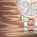  Shop Authentic Michael Kors Ritz Chronograph Silver Dial Two Tone Steel Strap Watch For Women - MK6938 - Luxxuri