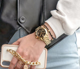  Shop Authentic Michael Kors Bradshaw Chronograph Black Dial Gold Steel Strap Watch For Women - MK6959 - Luxxuri