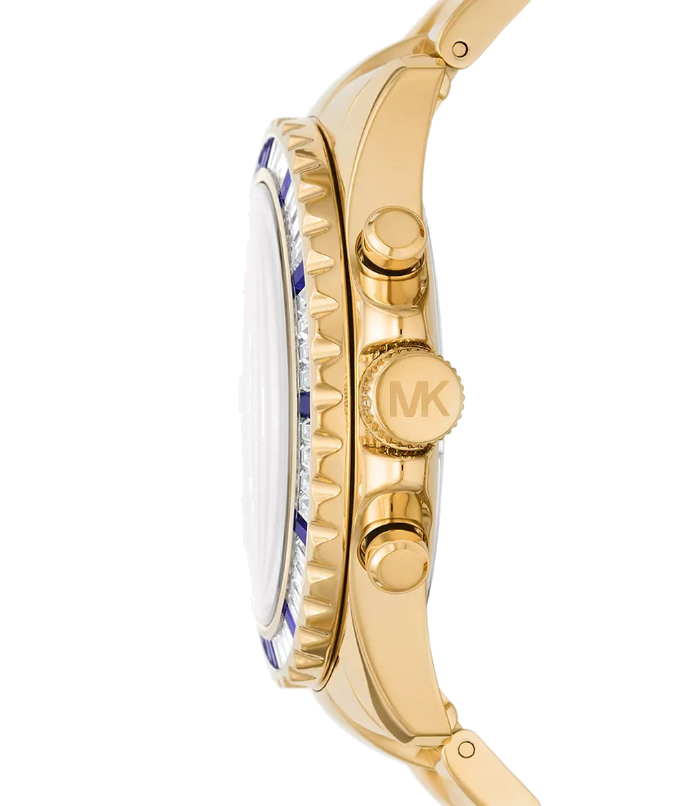  Shop Authentic Michael Kors Everest Chronograph Blue Dial Gold Steel Strap Watch For Women - MK6971 - Luxxuri