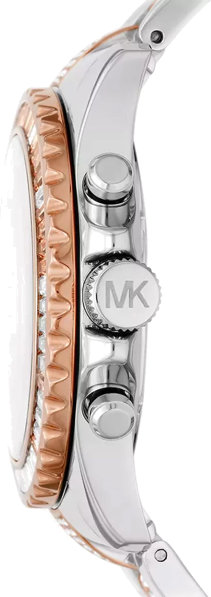  Shop Authentic Michael Kors Everest Chronograph Silver Dial Two Tone Steel Strap Watch For Women - MK6975 - Luxxuri