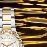  Shop Authentic Michael Kors Camille Multifunction Silver Dial Two Tone Steel Strap Watch For Women - MK6982 - Luxxuri