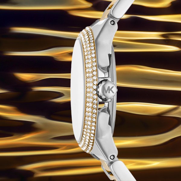  Shop Authentic Michael Kors Camille Multifunction Silver Dial Two Tone Steel Strap Watch For Women - MK6982 - Luxxuri