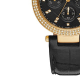  Shop Authentic Michael Kors Parker Chronograph Black Dial Black Leather Strap Watch For Women - MK6984 - Luxxuri