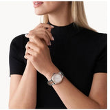  Shop Authentic Michael Kors Lennox Three Hand Quartz Silver Dial Two Tone Steel Strap Watch For Women - MK6989 - Luxxuri