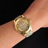  Shop Authentic Michael Kors Runway Three Hand Quartz Gold Dial Brown Leather Strap Watch For Women - MK6999 - Luxxuri