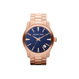  Shop Authentic Michael Kors Runway Blue Dial Rose Gold Stainless Steel Strap Watch for Women - MK7065 - Luxxuri