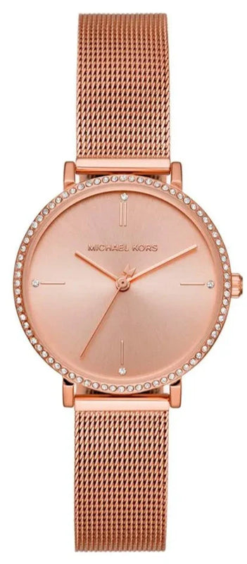  Shop Authentic Michael Kors Mini Jayne Crystals Rose Gold Dial Rose Gold Mesh Strap Watch for Women - MK7122 - Luxxuri