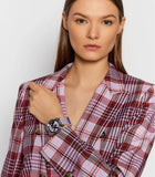  Shop Authentic Michael Kors Janelle Three Hand Purple Dial Purple Rubber Strap Watch For Women - MK7143 - Luxxuri