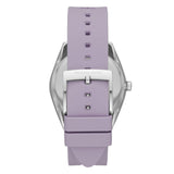  Shop Authentic Michael Kors Janelle Three Hand Purple Dial Purple Rubber Strap Watch For Women - MK7143 - Luxxuri