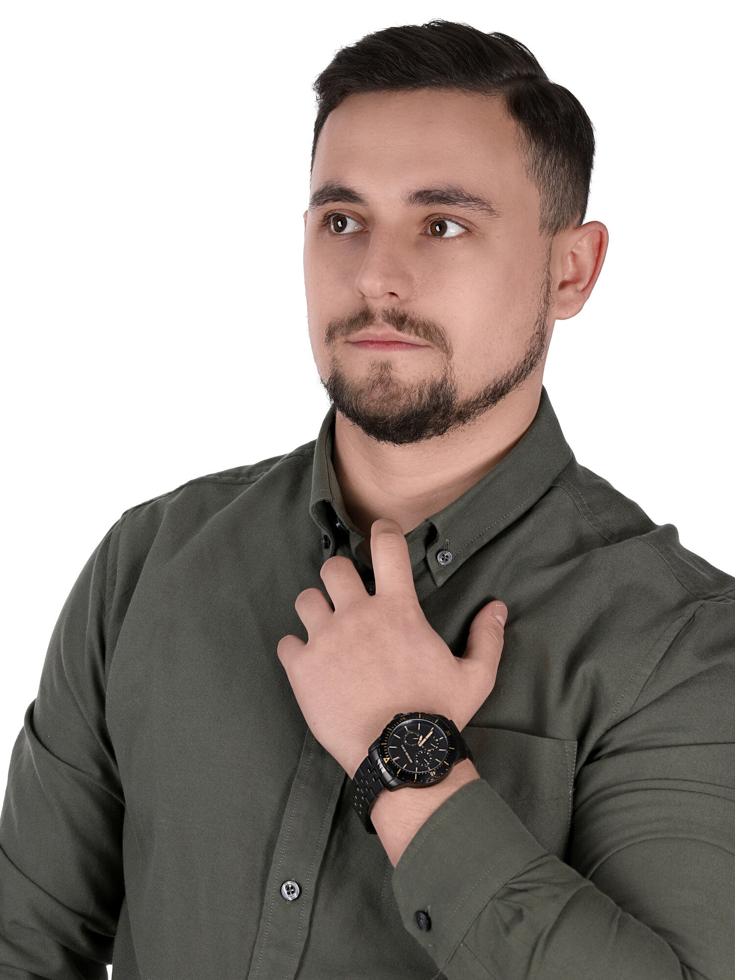  Shop Authentic Michael Kors Cunningham Chronograph Black Dial Black Steel Strap Watch For Men - MK7157 - Luxxuri