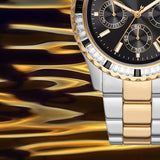  Shop Authentic Michael Kors Everest Chronograph Black Dial Two Tone Steel Strap Watch For Women - MK7209 - Luxxuri