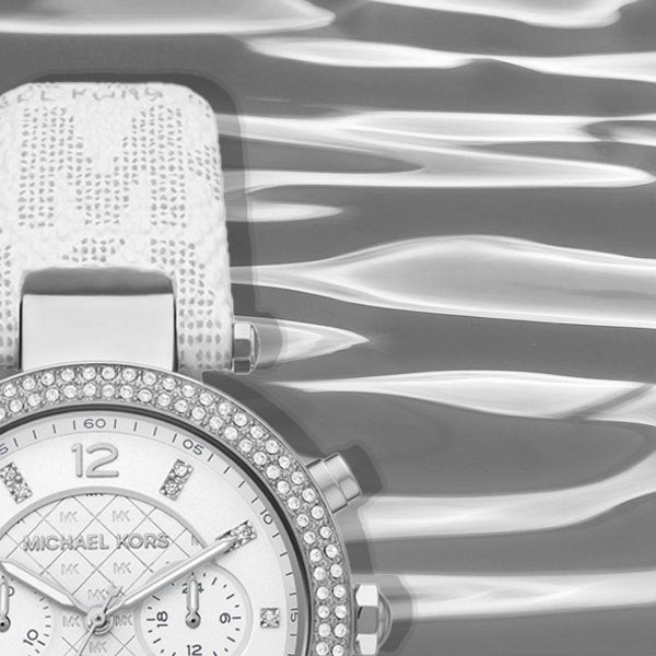  Shop Authentic Michael Kors Parker Chronograph White Dial White Leather Strap Watch For Women - MK7226 - Luxxuri