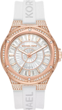  Shop Authentic Michael Kors Lennox Three-Hand Crystals Dial White Silicone Strap Watch For Women - MK7248 - Luxxuri