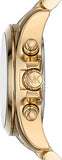  Shop Authentic Michael Kors Bradshaw Chronograph Green Dial Gold Steel Strap Watch For Women - MK7257 - Luxxuri