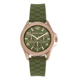  Shop Authentic Michael Kors Mini Pilot Chronograph Green Dial Green Silicone Strap Watch For Women - MK7421 - Luxxuri