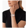  Shop Authentic Michael Kors Lexington Three Hand Mother of Pearl Pink Dial Rose Gold Steel Strap Watch For Women - MK7444 - Luxxuri