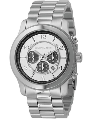  Shop Authentic Michael Kors Runway Chronograph Silver Dial Silver Steel Strap Watch for Men - MK8060 - Luxxuri