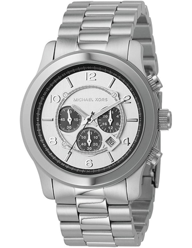  Shop Authentic Michael Kors Runway Chronograph Silver Dial Silver Steel Strap Watch for Men - MK8060 - Luxxuri