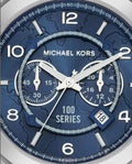  Shop Authentic Michael Kors Stop Hunger Chronograph Blue Dial Silver Steel Strap Watch for Men - MK8314 - Luxxuri