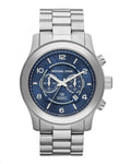 Shop Authentic Michael Kors Stop Hunger Chronograph Blue Dial Silver Steel Strap Watch for Men - MK8314 - Luxxuri