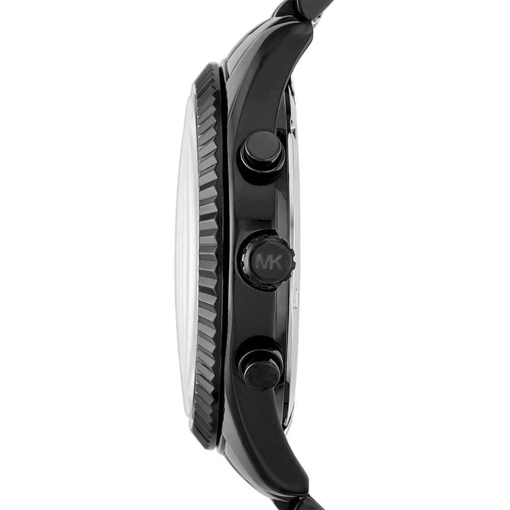  Shop Authentic Michael Kors Lexington Chronograph Black Dial Black Steel Strap Watch for Men - MK8320 - Luxxuri