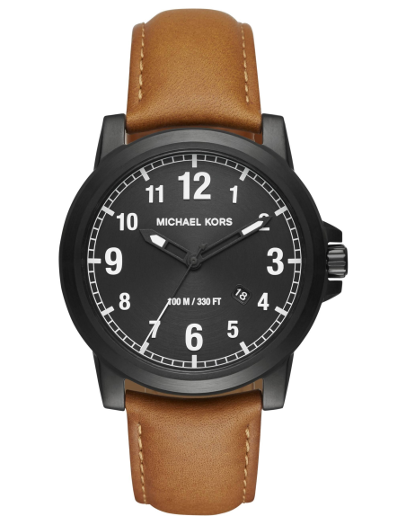  Shop Authentic Michael Kors Paxton Analog Black Dial Brown Rubber Strap Watch For Men - MK8502 - Luxxuri