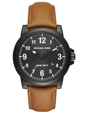  Shop Authentic Michael Kors Paxton Analog Black Dial Brown Rubber Strap Watch For Men - MK8502 - Luxxuri