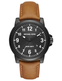  Shop Authentic Michael Kors Paxton Analog Black Dial Brown Rubber Strap Watch For Men - MK8502 - Luxxuri