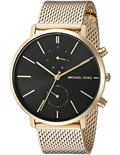 Michael Kors Jaryn Black Dial Gold Steel Strap Watch for Men - MK8503