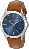  Shop Authentic Michael Kors Slim Runway Analog Blue Dial Brown Leather Strap Watch For Men - MK8508 - Luxxuri