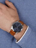  Shop Authentic Michael Kors Slim Runway Analog Blue Dial Brown Leather Strap Watch For Men - MK8508 - Luxxuri