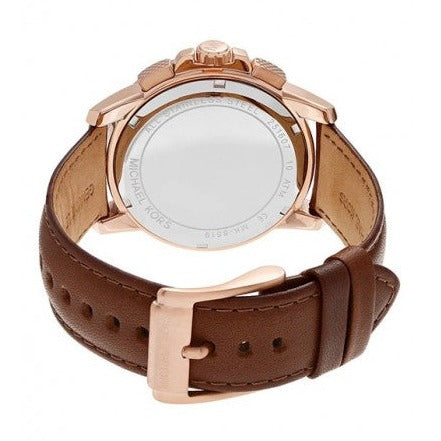  Shop Authentic Michael Kors Ryker Analog Gray Dial Brown Leather Strap Watch For Men - MK8519 - Luxxuri