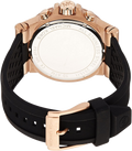 Michael Kors Dylan Chronograph Black Dial Black Rubber Strap Watch For Women - MK8556
