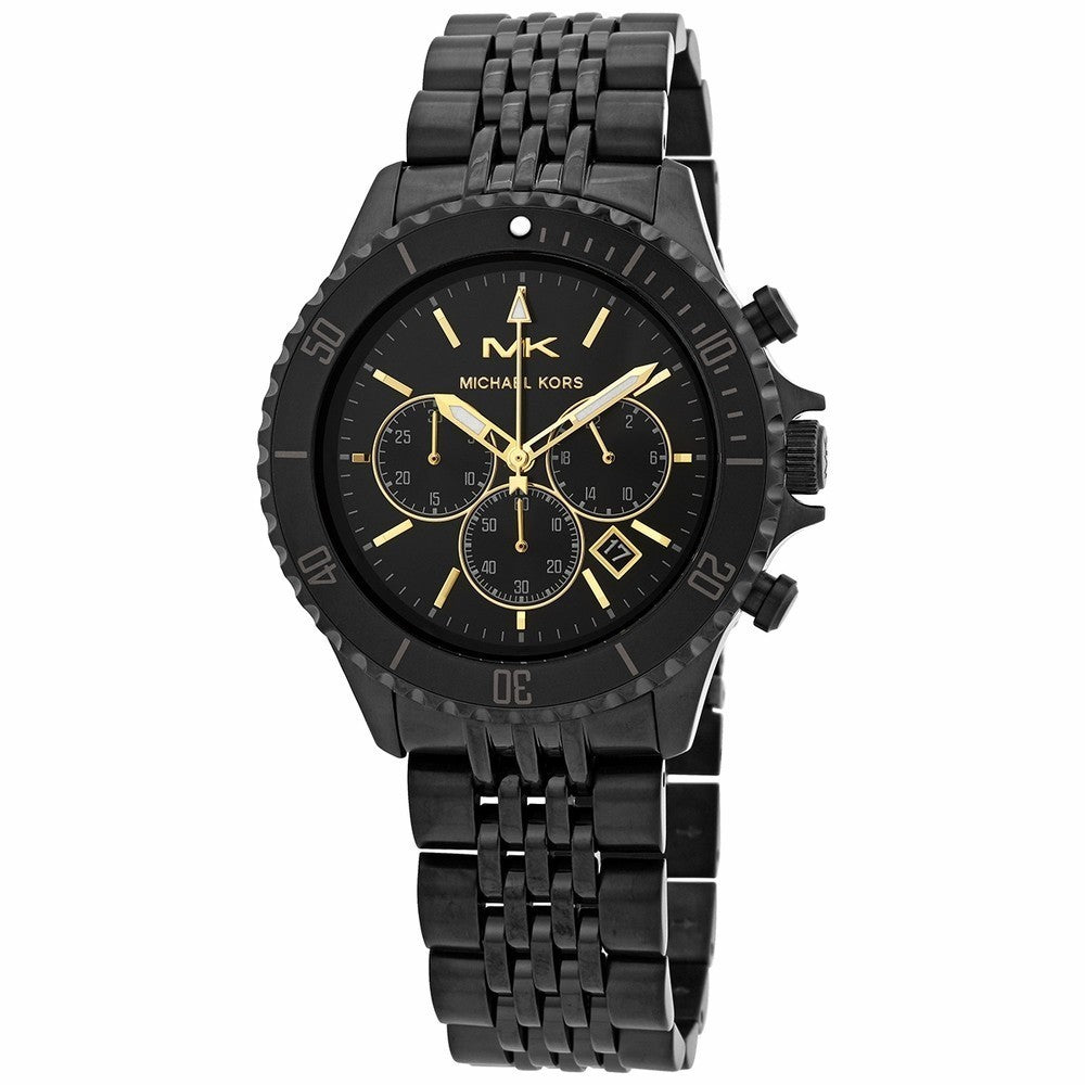  Shop Authentic Michael Kors Bayville Chronograph Black Dial Black Steel Strap Watch For Men - MK8750 - Luxxuri