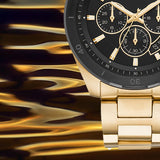  Shop Authentic Michael Kors Brecken Chronograph Black Dial Gold Steel Strap Watch For Men - MK8848 - Luxxuri