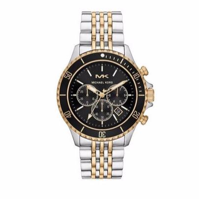  Shop Authentic Michael Kors Bayville Chronograph Black Dial Two Tone Steel Strap Watch For Women - MK8872 - Luxxuri