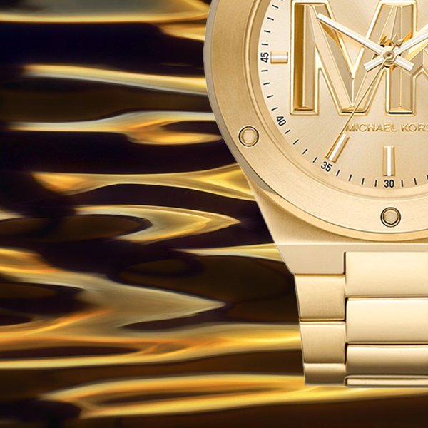  Shop Authentic Michael Kors Lennox Three-Hand Quartz Gold Dial Gold Steel Strap Watch For Men - MK8939 - Luxxuri