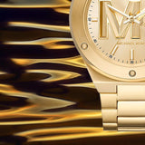  Shop Authentic Michael Kors Lennox Three-Hand Quartz Gold Dial Gold Steel Strap Watch For Men - MK8939 - Luxxuri